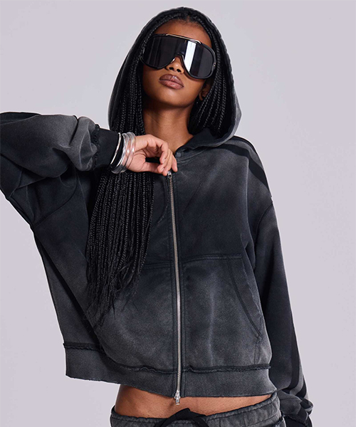 2) Grey Sporty Baggy Monster Hoodie