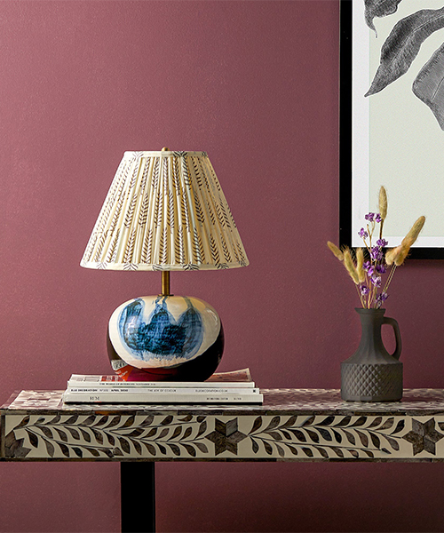 Robyn Table Lamp in Blue and White Ceramic