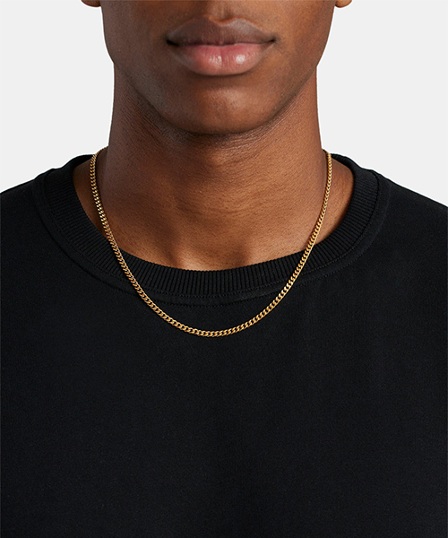 1) 2.5mm Micro Cuban Chain - Gold