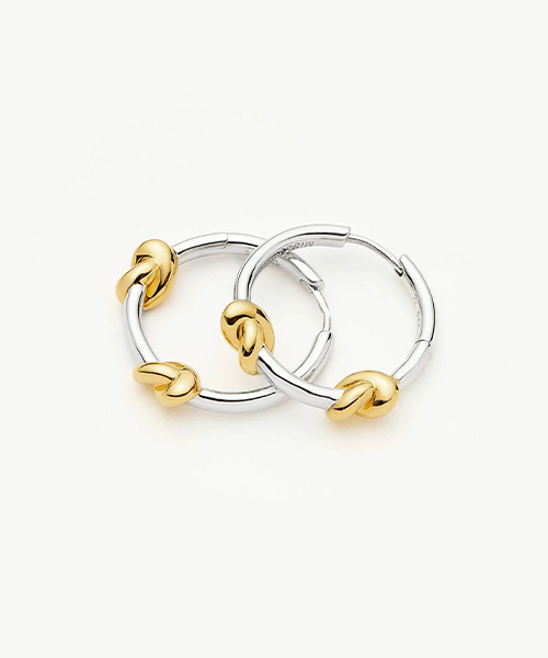 3) Lucy Williams Entwine Small Hoop Earrings