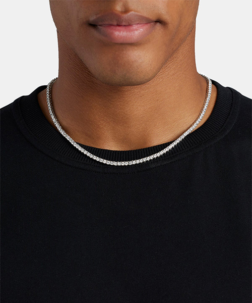 3) Tennis Chain - 3mm - White