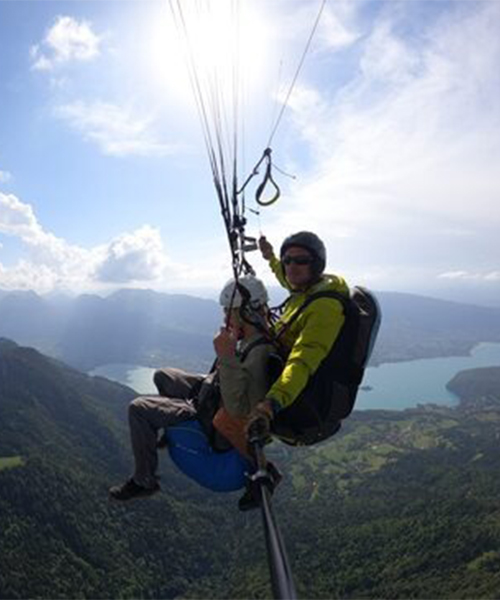 4) Baptême en parapente – lac d’Annecy