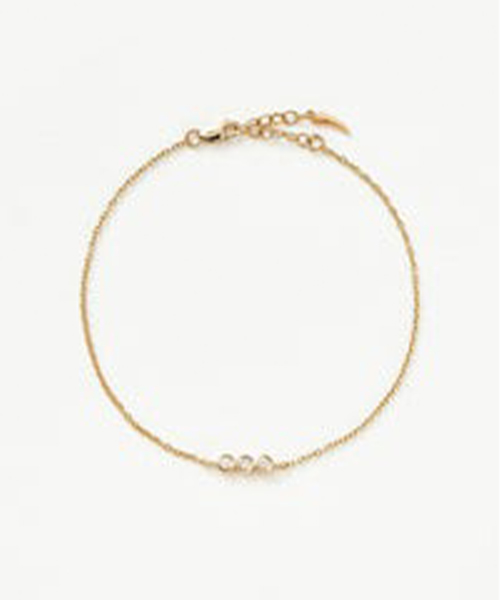 5) Solid Gold Floating Diamond Bracelet